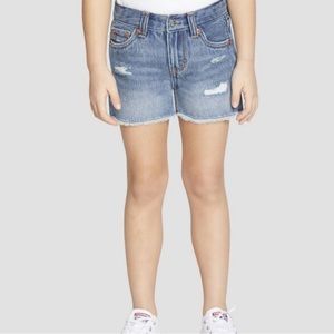 NWT Levi’s Girls’ Girlfriend Jean Shorts Distressed Medium Wash Size 14